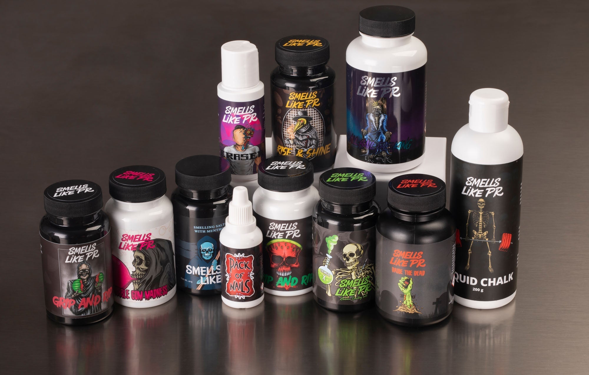 Collections of Smelling salts of gym, weightlifting and powerlifting 
