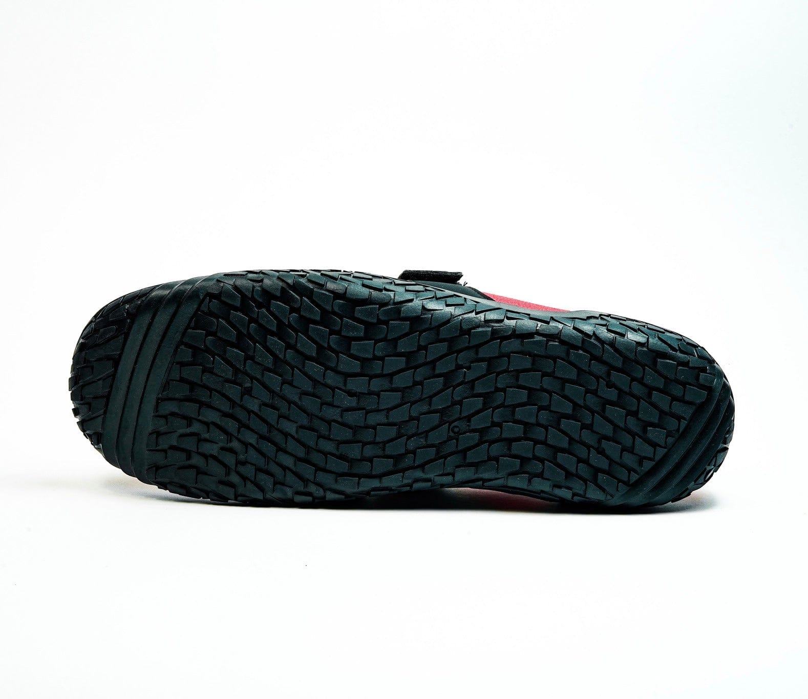 Close-up of the textured sole of a shoe